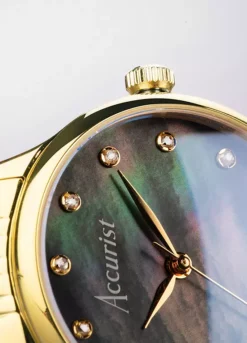 Accurist Ladies Dress Gold Stainless Steel Bracelet 28mm Watch -Enchanted Styles Accurist Ladies Dress Gold Stainless Steel Bracelet 28mm Watch67W401FRSC W02