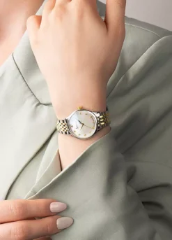 Accurist Ladies Dress Two Tone Stainless Steel Bracelet 28mm Watch -Enchanted Styles Accurist Ladies Dress Two Tone Stainless Steel Bracelet 28mm Watch67W458FRSC W01