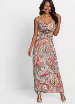Appliqué Paisley Maxi Dress -Enchanted Styles Applique Paisley Maxi Dress962060FRSP W01