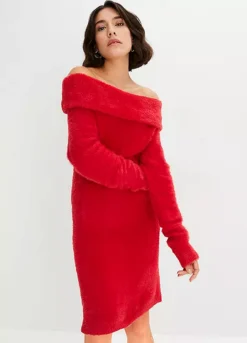 Bardot Knitted Dress -Enchanted Styles Bardot Knitted Dress929448FRSP