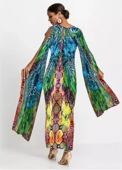 Bell Sleeve Maxi Dress -Enchanted Styles Bell Sleeve Maxi Dress928732FRSP W02