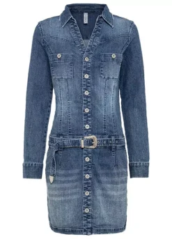 Belted Denim Dress -Enchanted Styles Belted Denim Dress928724FRSC