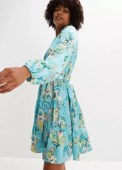 Belted Floral Print Dress