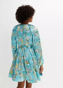 Belted Floral Print Dress -Enchanted Styles Belted Floral Print Dress948037FRSP W01