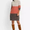Block Stripe Knitted Dress -Enchanted Styles Block Stripe Knitted Dress946291FRSP