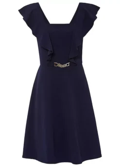 Chain Detail Flounce Dress -Enchanted Styles Chain Detail Flounce Dress903691FRSC