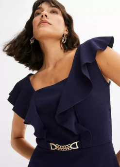 Chain Detail Flounce Dress -Enchanted Styles Chain Detail Flounce Dress903691FRSP W02