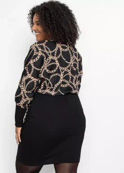 Chain Print Party Dress -Enchanted Styles Chain Print Party Dress973656FRSB W01