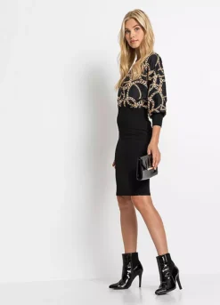 Chain Print Party Dress -Enchanted Styles Chain Print Party Dress973656FRSP