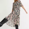 Chiffon Floral Print Midi Dress -Enchanted Styles Chiffon Floral Print Midi Dress952544FRSP