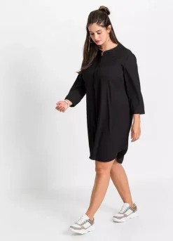 Collarless Tunic Dress