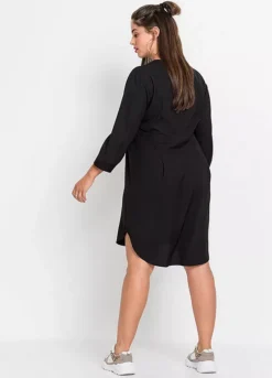 Collarless Tunic Dress -Enchanted Styles Collarless Tunic Dress921501FRSB W01