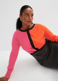 Colourblock Knitted Dress -Enchanted Styles Colourblock Knitted Dress978200FRSB W01
