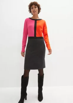 Colourblock Knitted Dress -Enchanted Styles Colourblock Knitted Dress978200FRSP