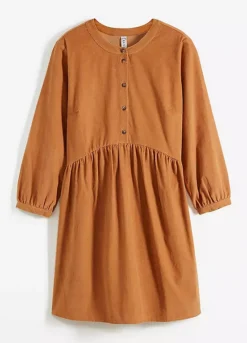Corduroy Round Neck Dress -Enchanted Styles Corduroy Round Neck Dress905138FRSC