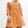 Corduroy Round Neck Dress -Enchanted Styles Corduroy Round Neck Dress905138FRSP