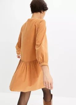 Corduroy Round Neck Dress -Enchanted Styles Corduroy Round Neck Dress905138FRSP W01