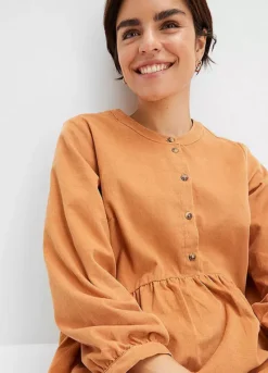 Corduroy Round Neck Dress -Enchanted Styles Corduroy Round Neck Dress905138FRSP W02