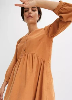 Corduroy Round Neck Dress -Enchanted Styles Corduroy Round Neck Dress905138FRSP W03