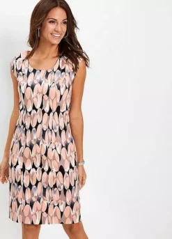 Ellipse Print Shift Dress 10 Ellipse Print Shift Dress -Enchanted Styles Ellipse Print Shift Dress966040FRSP W01