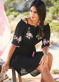 Embroidered Boho Dress -Enchanted Styles Embroidered Boho Dress915752FRSL