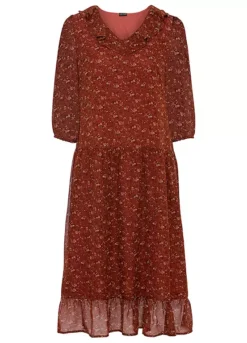 Floral Chiffon Dress -Enchanted Styles Floral Chiffon Dress905986FRSC