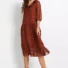 Floral Chiffon Dress -Enchanted Styles Floral Chiffon Dress905986FRSP