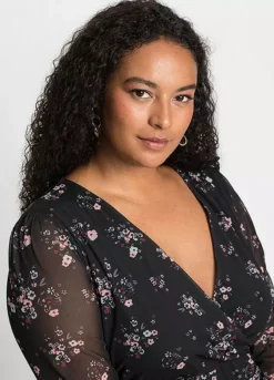 Floral Net Dress -Enchanted Styles Floral Net Dress967798FRSB W02