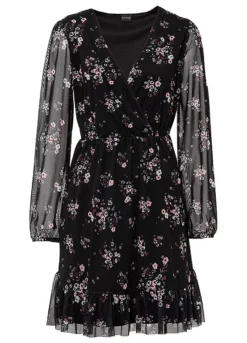 Floral Net Dress -Enchanted Styles Floral Net Dress967798FRSC