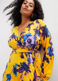 Floral Print A-Line Sun Dress -Enchanted Styles Floral Print A Line Sun Dress938438FRSB W02