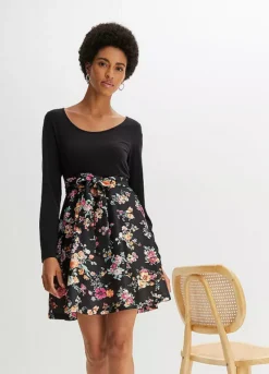 Floral Print Bow Waist Dress -Enchanted Styles Floral Print Bow Waist Dress917977FRSP