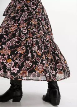 Floral Print Midi Dress -Enchanted Styles Floral Print Midi Dress912498FRSB W02