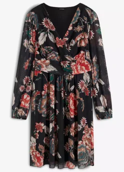 Floral Print Net Dress -Enchanted Styles Floral Print Net Dress952627FRSC