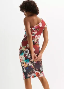 Floral Print One Shoulder Dress -Enchanted Styles Floral Print One Shoulder Dress941166FRSP W01
