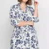 Floral Print Shirt Dress -Enchanted Styles Floral Print Shirt Dress961823FRSB