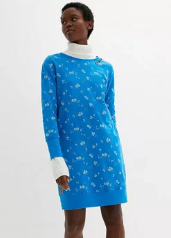 Floral Print Sweatshirt Dress -Enchanted Styles Floral Print Sweatshirt Dress929485FRSP