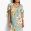 Floral Print Tunic Dress -Enchanted Styles Floral Print Tunic Dress978503FRSP