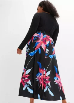 Floral Print V-Neck Maxi Dress -Enchanted Styles Floral Print V Neck Maxi Dress921897FRSB W01