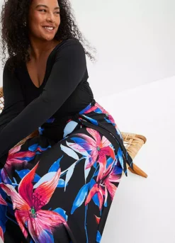 Floral Print V-Neck Maxi Dress -Enchanted Styles Floral Print V Neck Maxi Dress921897FRSB W02