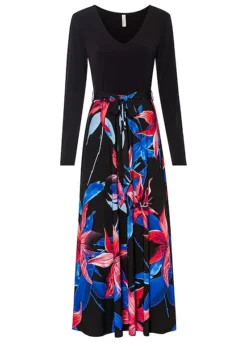 Floral Print V-Neck Maxi Dress -Enchanted Styles Floral Print V Neck Maxi Dress921897FRSC