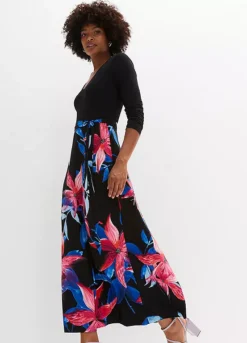 Floral Print V-Neck Maxi Dress -Enchanted Styles Floral Print V Neck Maxi Dress921897FRSP