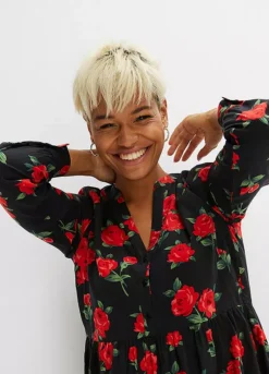 Floral Print V-Neck Midi Dress -Enchanted Styles Floral Print V Neck Midi Dress949326FRSP W02