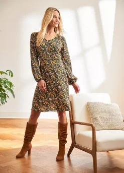 Floral Skater Dress -Enchanted Styles Floral Skater Dress911872FRSL