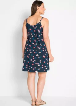 Floral Sun Dress -Enchanted Styles Floral Sun Dress949585FRSB W01