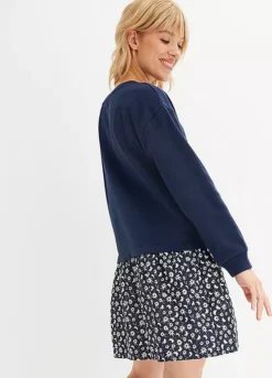 Floral Sweater Dress -Enchanted Styles Floral Sweater Dress913122FRSP W01