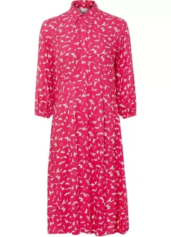 Floral Three-Quarter Sleeve Shirt Dress 9 Floral Three-Quarter Sleeve Shirt Dress -Enchanted Styles Floral Three Quarter Sleeve Shirt Dress928412FRSC