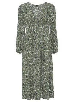 Floral V-Neck Dress -Enchanted Styles Floral V Neck Dress966710FRSC