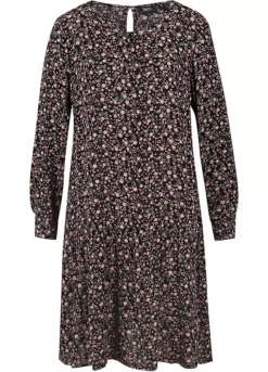 Flounced Floral Dress -Enchanted Styles Flounced Floral Dress905241FRSC