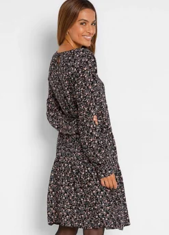 Flounced Floral Dress -Enchanted Styles Flounced Floral Dress905241FRSP W01