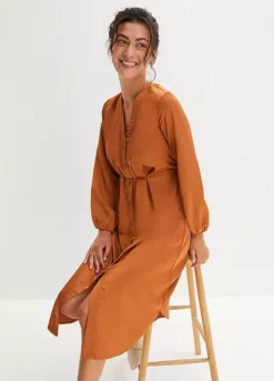 Glossy Shirt Dress -Enchanted Styles Glossy Shirt Dress923654FRSP